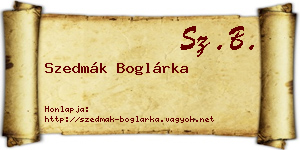 Szedmák Boglárka névjegykártya