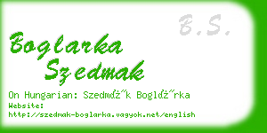 boglarka szedmak business card